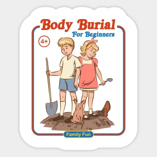 Body Burial for Beginners - Parody Vintage Sticker